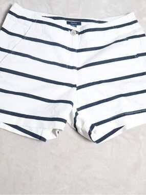 Nautica Navy & White Striped Cotton Shorts